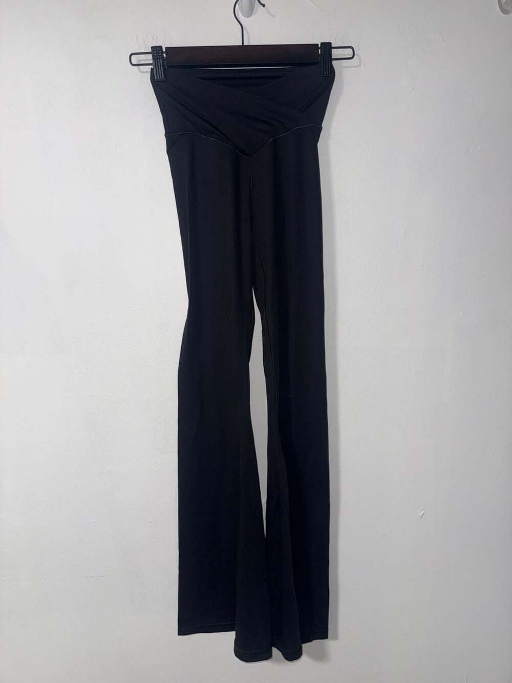 Aerie Crossover Flare Leggings Black